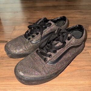Black Glitter Skate Sneakers - Casual Shoes